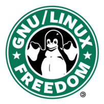 GNU/Linux Tux coffee logo Thumbnail