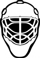 Goalie Mask Simple Outline clip art Thumbnail