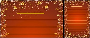 Gold gorgeous patterns Vector-13