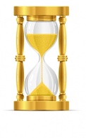 Gold sand glass clock Thumbnail