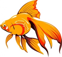 Golden Fish clip art Thumbnail
