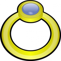 Golden Ring With Gem clip art Thumbnail