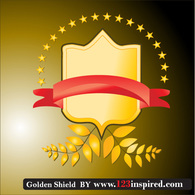 Golden Shield Free Vector Thumbnail
