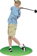 Golf Driver Swing clip art Thumbnail