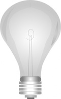 Gray Light Bulb clip art