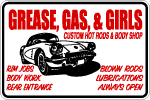 Grease Gas Girls Sign