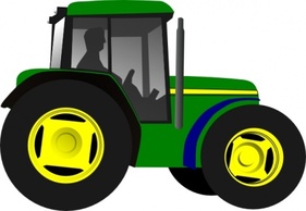 Green Cartoon Farm Little Free Vehicle Machine Motor Equipment Tractor Farming Agriculture Traktor Tractors Trator ... Thumbnail