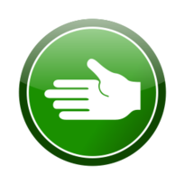 Green cirlce hand icon Thumbnail