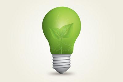 Green Eco Light Bulb Vector Thumbnail