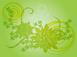 Green Flower Vector