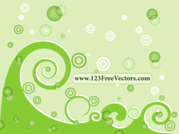 Green Swirl Background Vector Thumbnail