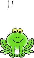 Green Valentine Frog With Pink Hearts clip art