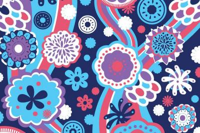 Groovy Floral Vector Pattern Thumbnail