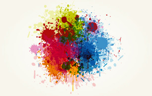 Grunge Colorful Splashing Vector Illustration