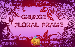 Grunge Floral Frame Thumbnail