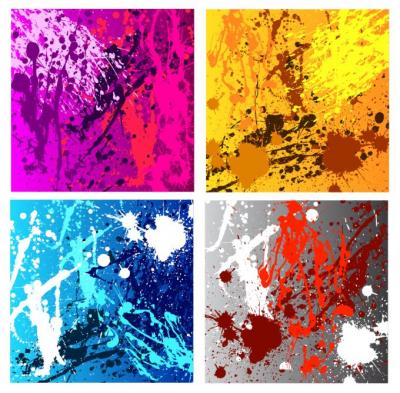 Grunge Splatter Colourful Backgrounds Thumbnail