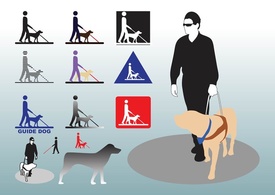 Guide Dog Vectors Thumbnail