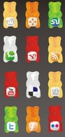 Gummy social icon set Thumbnail