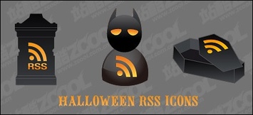 Halloween rss icon vector material Thumbnail