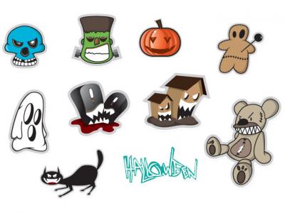 Halloween Stickers Set Thumbnail