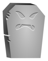 Halloween Tombstone Angry Face Thumbnail