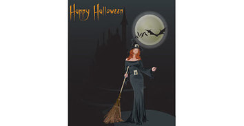 Halloween witch free vector Thumbnail