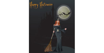 Halloween witch free vector