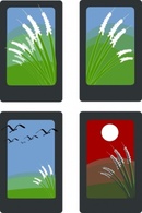 Hanafuda Playing Cards clip art Thumbnail