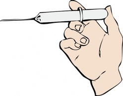 Hand And Syringe clip art Thumbnail