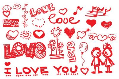 Hand Drawn Valentine Day Elements Thumbnail