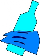 Hand Holding Bottle clip art