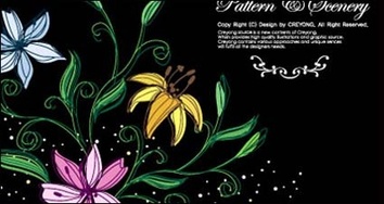 Hand-painted flowers Vector-1 Thumbnail
