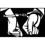 Hands In Handcuffs Free Vector