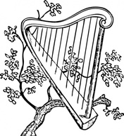 Harp And Branch clip art Thumbnail