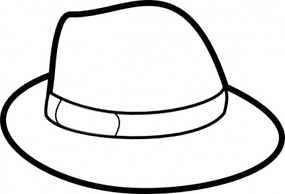 Hat Outline clip art