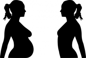 Head Hand People Profile Lady Silhouette Female Woman Girl Young Child Pregnancy Silhouet Human Cartoon ...
