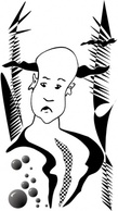 Head People Man Face Hair Lineart Bald Asian Hairless Thumbnail