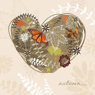 Heart Made From Autumn Leaves Thumbnail
