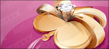 Heart-shaped diamond necklace vector material Thumbnail