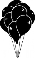 Helium Baloons clip art Thumbnail