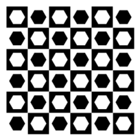 Hexagons In Chessboard