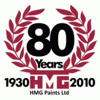 HMG Paints 80th Anniversary Logo