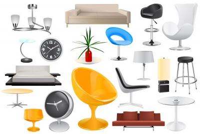 Home Furniture Vector Objects Thumbnail