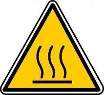 Hot Surface Danger clip art