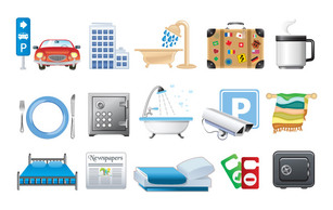 Hotel icons in vector format Thumbnail