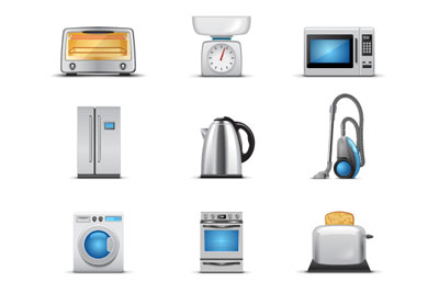 Household Appliances Vector Elements Thumbnail