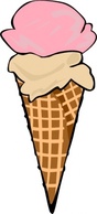 Ice Cream Cone (2 Scoop) clip art