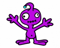 Invader Purple clip art Thumbnail
