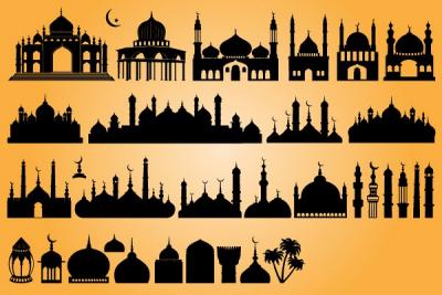Islamic Mosques Vector Silhouettes Thumbnail