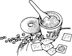 Jam And Crackers clip art Thumbnail